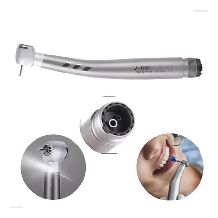 Caneta Alta Rotação Com Led Rolamento Cerâmico Triplo Spray High Speed - Alta Rotação