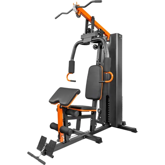 Home Gym Multifuncional Centurfit Fitness Peck Deck Piernas Estructura Negro Tapizado Negro