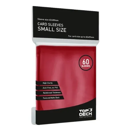Protector Small Rojo 60 - Top Deck (yugioh - Mitosyleyenda)
