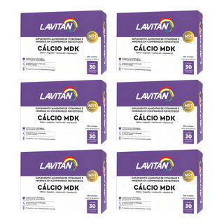 Kit Com 6 Suplemento Lavitan Cálcio Mdk 30 Cápsulas - Cimed Kit Com 6 Suplemento Lavitan Cálcio Mdk 30 Cápsulas - Cimed
