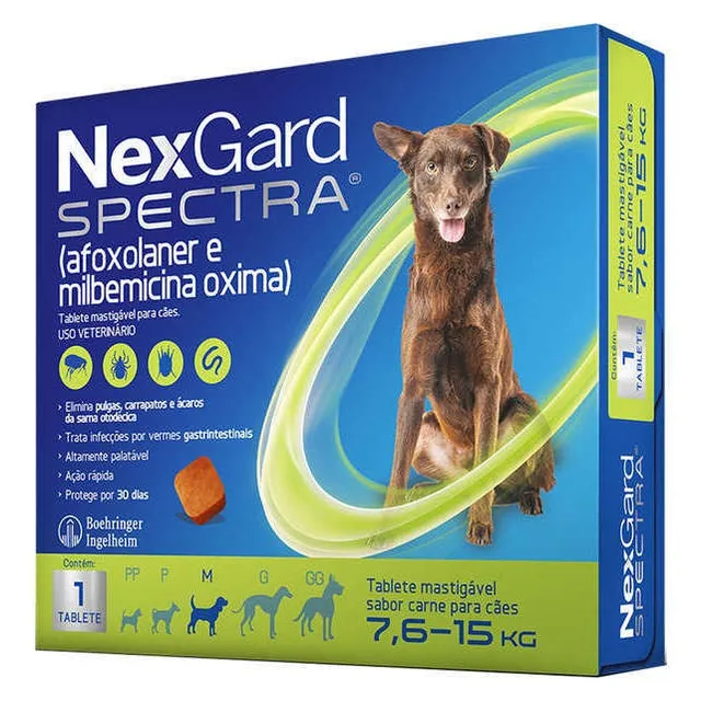 NexGard Boeringer Ingelhein Spectra Antipulgas Perro Azul 1 7.6 kg 15 kg 1 Unidad 1