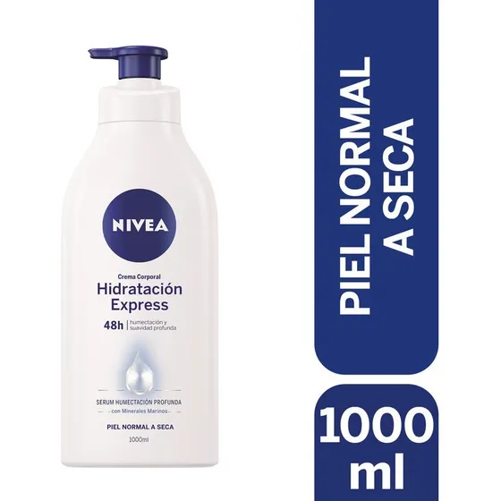 Crema Corporal Nivea Hidratación Express 1000ml Fragancia Neutro Tipo de envase Pote