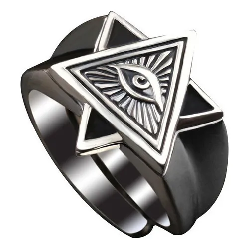 Wang El Anillo Masculino Del Ojo De Horus Ajusta El Ojo De