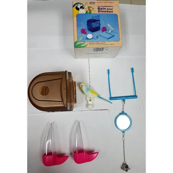 Penn Plax Combo Pajaros Bañera,columpio,bebedero,comedero