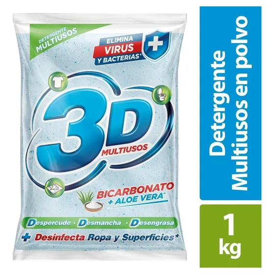 Detergente En Polvo 3d 1000 Gr