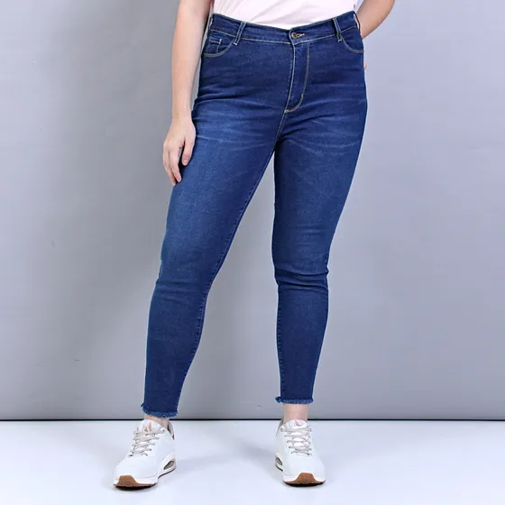 Pantalon Onyx Jean Chupin Mujer Tiro Alto Talles Grandes