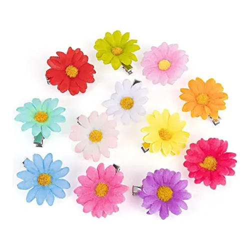 Framendino, 12 Pack 12 Colores Hair Clip Daisy Hair Ts1fv