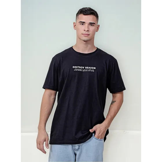 Remera Hombre Algodon Peinado Destroy Acres De Diamante