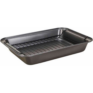 Assadeira Retangular Com Grill Nona Aço Carbono Basic+ Assadeira Retangular Com Grill Nona Aço Carbono Basic+
