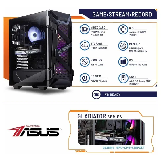 Computadora Pc Gaming Core I7   1t Ssd 16 Ram 