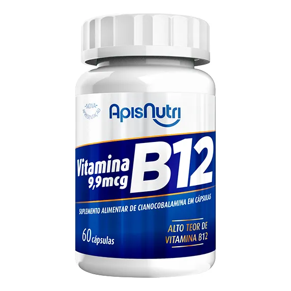 Suplemento De Vitamina B12 9,9mcg 60 Cáps Apisnutri - Sv