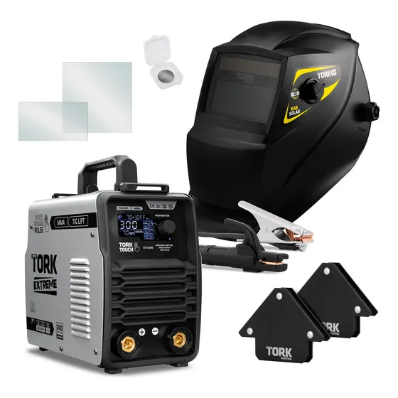 Maquina De Solda Inversora Tig Mma 300 Amp Touch Com Mascara