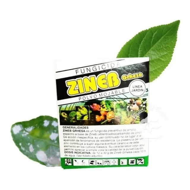 Fungicida Polvo Mojable Zineb Ghresa X 30gr Rinde 10 A 20lts