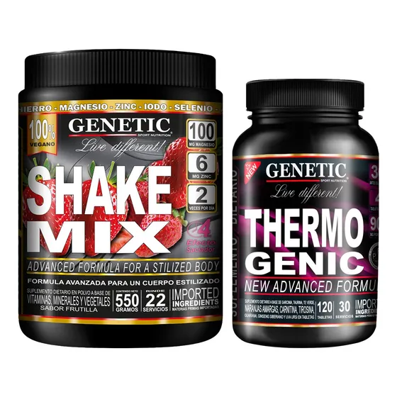 Reductor Peso Energía Shake Mix Quemador Thermogenic Genetic