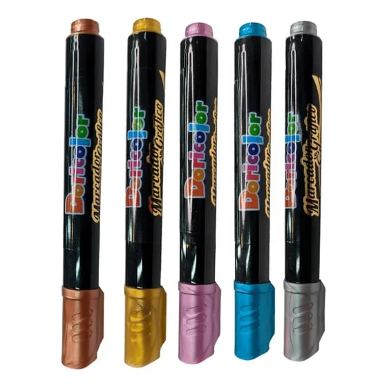 Marcador Permanente Colores Metalizados Jgox05un Doricolor
