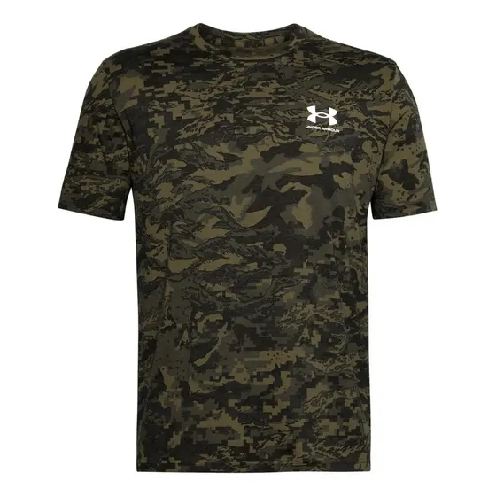 Camiseta Under Armour Hombre Cuello Redondo Verde Camuflado