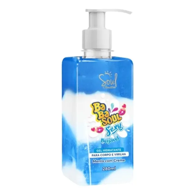 Gel Beijável Para Corpo E Virilha Menta Com Creme Babasoul