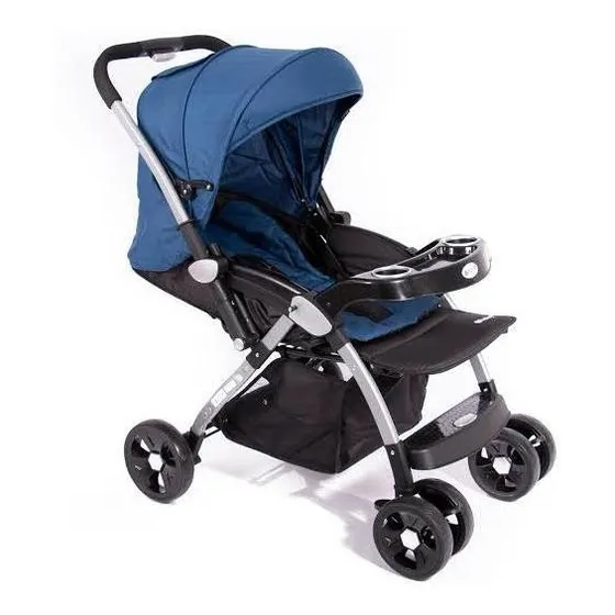 Coche Cuna Amplio Para Bebes Kuper 1143 Estructura Aluminio Color Negro Color del chasis Plateado