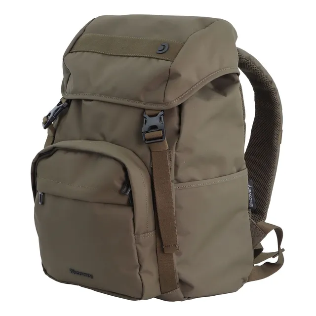 Mochila Khaki 26 L Discovery Downtown Antirrobo Con Cubierta
