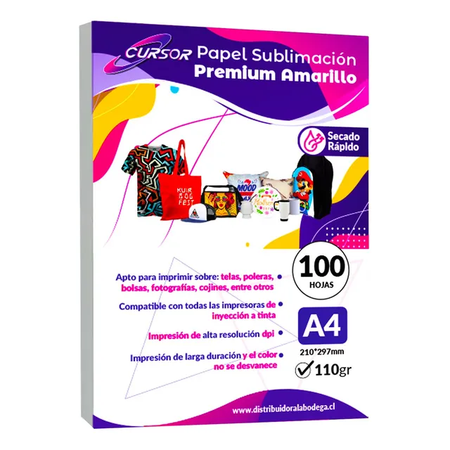 Papel Sublimación Secado Rápido 110gr 100hjs A4 Envíogratsx5