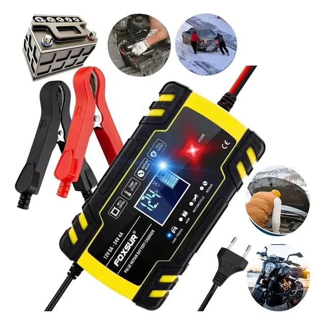 Cargador Batería 12v/24v Auto Moto Inteligente Automático