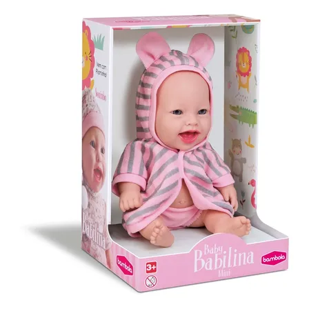 Boneca Mini Baby Babilina Banho Em Vinil Macio - Bambola