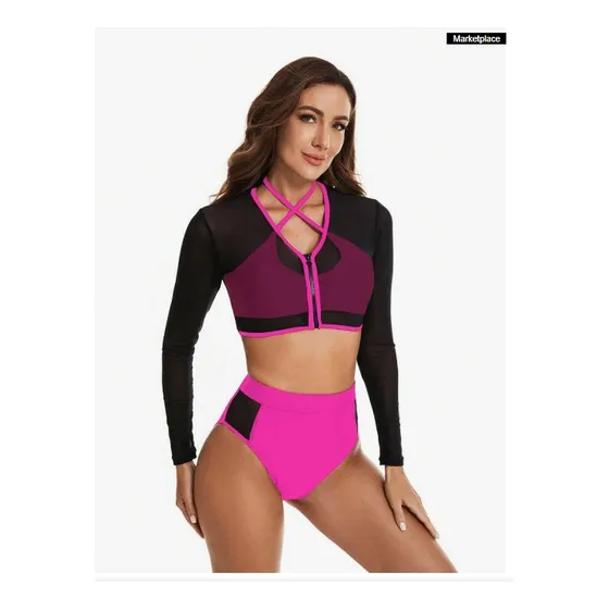 Traje De Baño Surfista Manga Larga  Con Protección  Uv