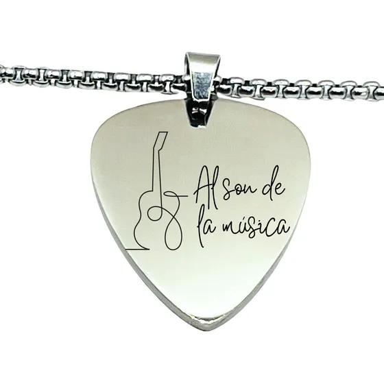 Collar Púa Guitarra Personalizado | Rock Y Estilo Único