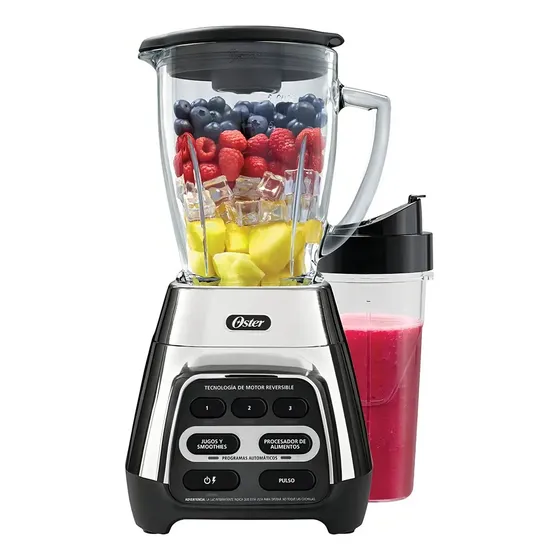 Licuadora Oster® Con Programas Automáticos, Tecnología Rever - Plateado