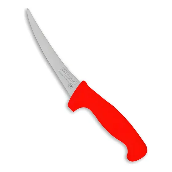 Cuchillo Deshuesador Caledonia Curvo 15cm Cadec-6r Color Rojo