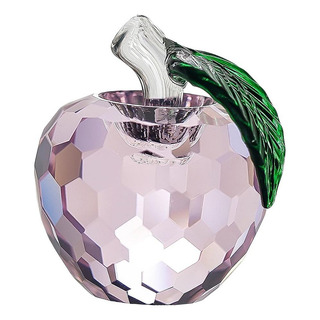 Pisapapeles De Manzanas De Cristal, 4x5.5cm Rosado Pisapapeles De Manzanas De Cristal, 4x5.5cm Rosado