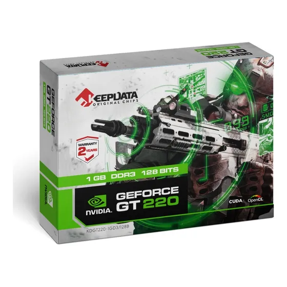 Placa De Vídeo 1gb Gt-220 Nvidia Kdgt220 1gd3 Ddr3 128 Bits