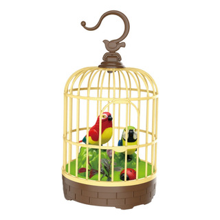 Pájaro Cantando En Jaula Chirrido Activado Por Sonido Pájaro Cantando En Jaula Chirrido Activado Por Sonido