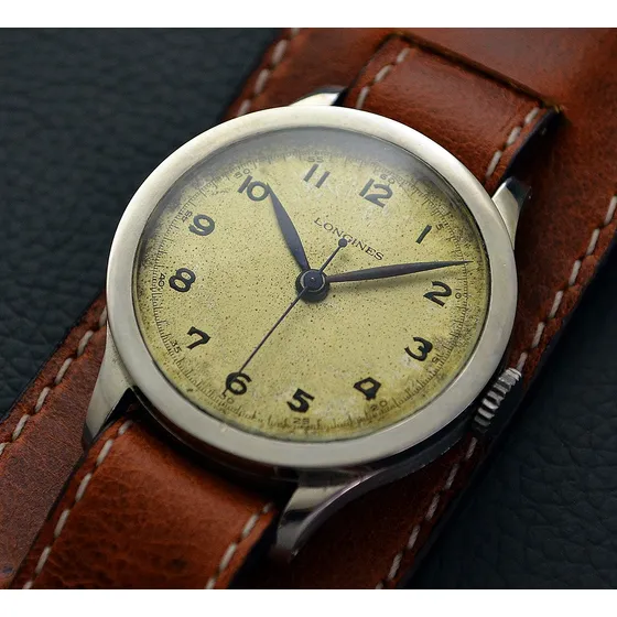 Raro Longines Military Segundeiro Central Cal 12.68z Manual