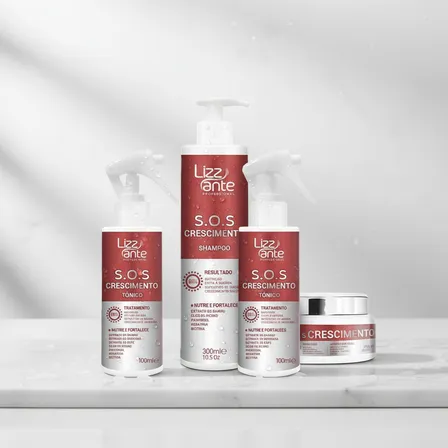 Kit Sos Crescimento E Tonico Antiqueda Crescimento Capilar