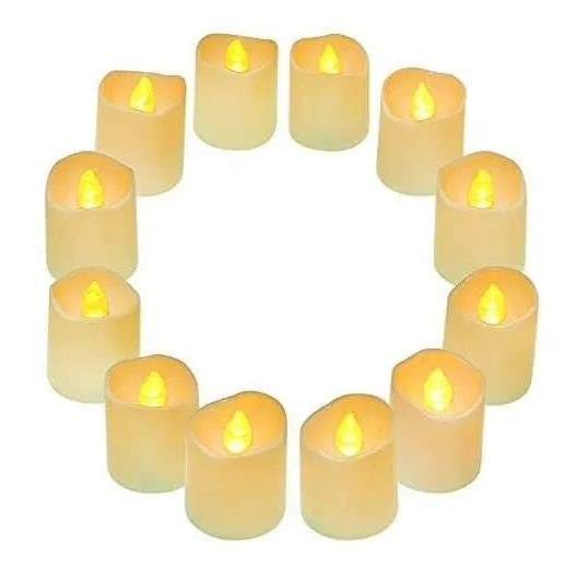 Velas Luces Led X 12 Con Pilas Incluidas Boda Quinceañero