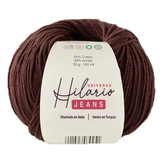 Set 5 Unidades Hilos Jeans Suaves De Turquía Amigurumi Marrón Oso