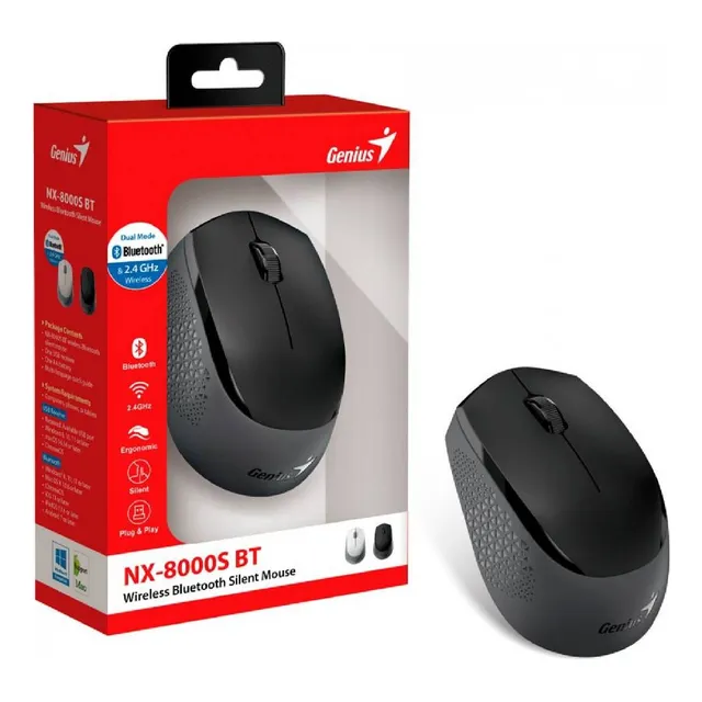 Mouse Genius Nx-8000s Bt Negro