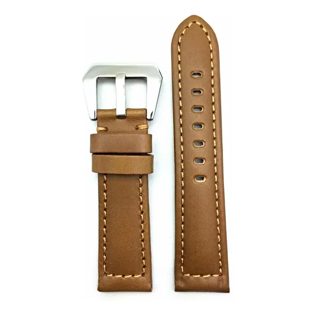 Nueva Vida 22mm Marrón Cuero Reloj Pulsera Compatible G5j0z
