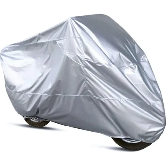 Funda Cubre Moto Impermeable Talle L Color Plateado