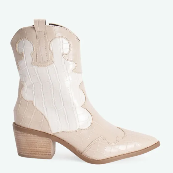 Bota Feminina Western Country Texana Com Fachete De Couro