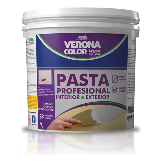 Pasta Profesional Para Paredes Cuñete Verona Calidad Tienda
