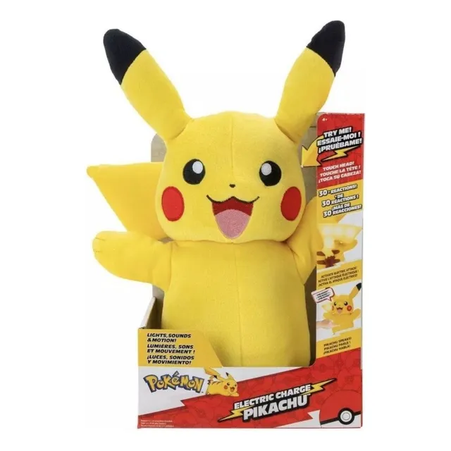 Peluche De Pokemon Pikachu Interactivo Luces Y Sonidos