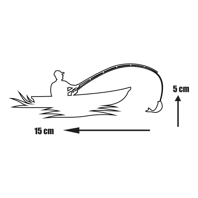 Sticker Adhesivo Para Auto De Pescador Con Caña