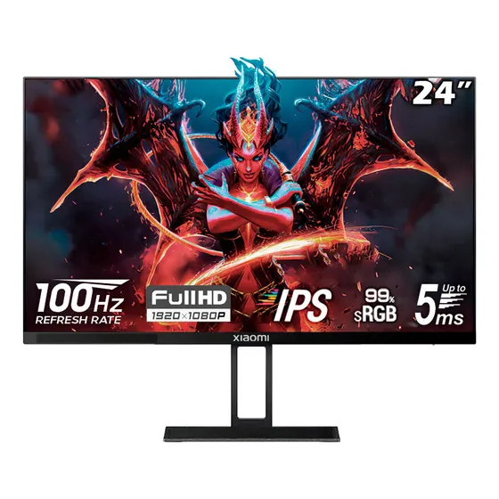 Monitor Xiaomi P24FBA-RAGL con pantalla de 24" 100Hz 220V y resolución Full HD Color Negro