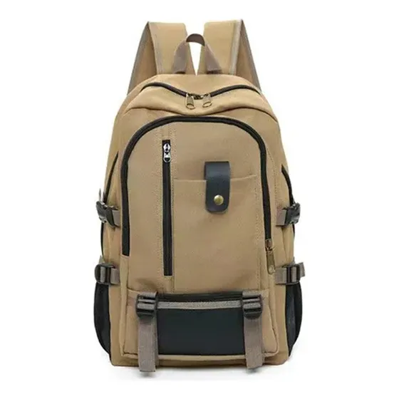Mochila Gran Capacidad Alta Calidad Montañismo Color Beige Diseño De La Tela Liso