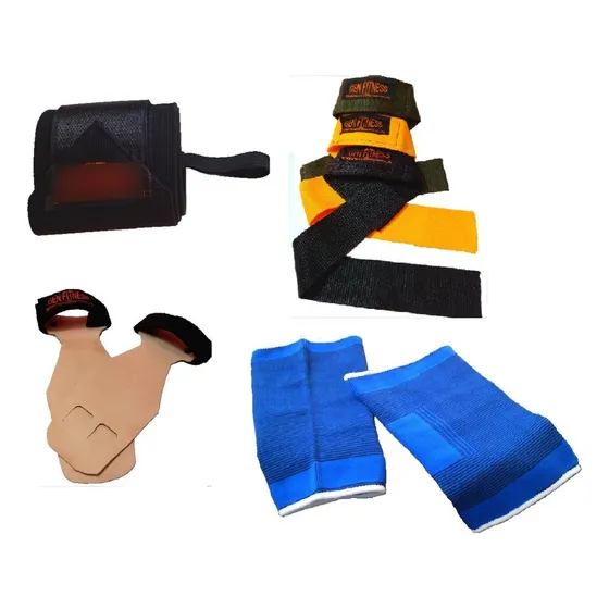 Combo Crossfit 3 Articulos M (callera, Muñeq Y Straps