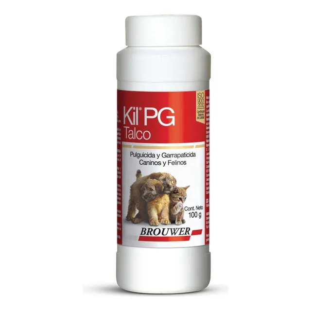 Talco Pulguicida Garrapaticida Para Perros Gatos Kil Pg 100g