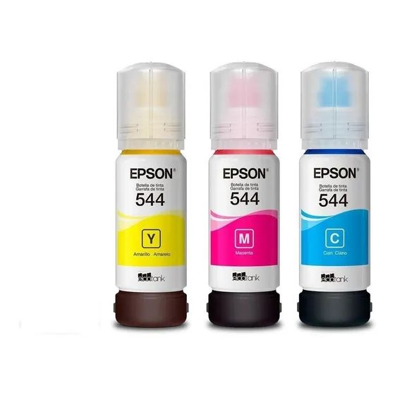 Tinta Original Epson L3150 L3110 T544 L5190 S/caixa 03 Cores