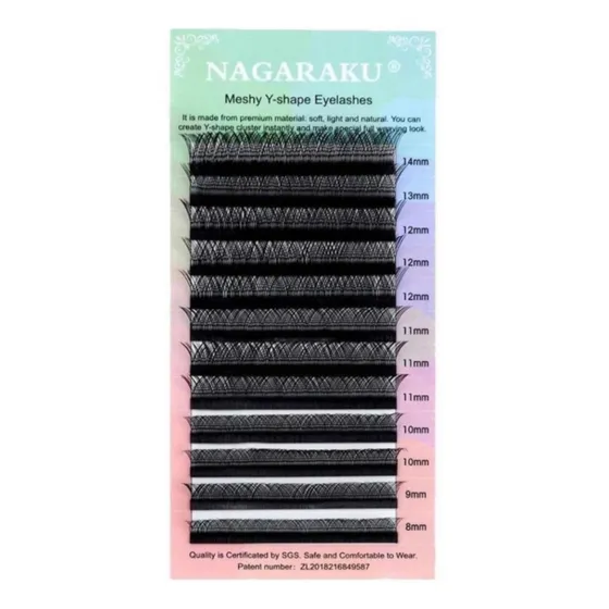 Cílios Nagaraku Y Volume Brasileiro 0.07d Mix 8 á 14mm